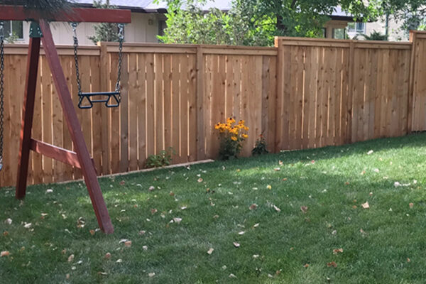 backyard wood fence