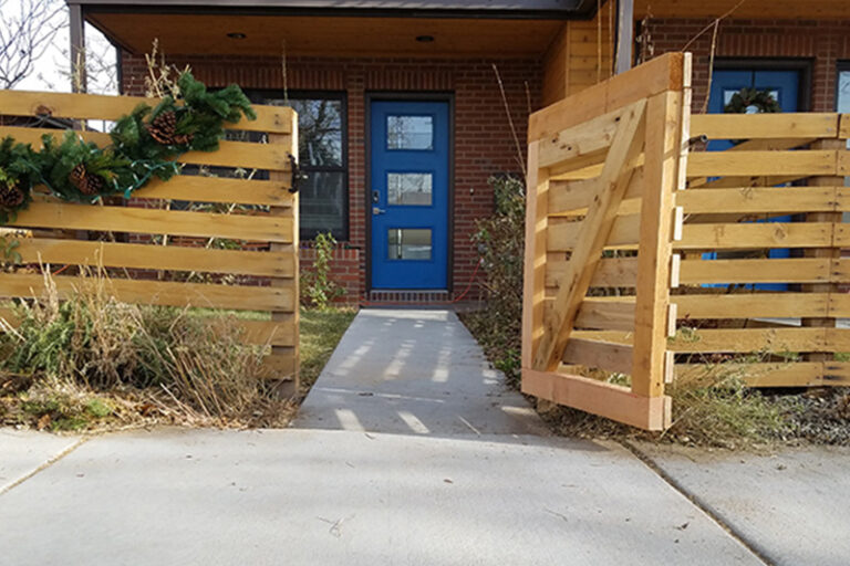 Front yard fence with gate