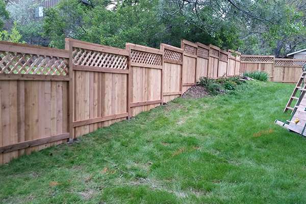 backyard ceder fence